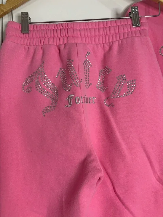 Juicy Couture Pink Rhinestone 'Juicy Forever' Hoodie & Joggers Set - Picture 5 of 7